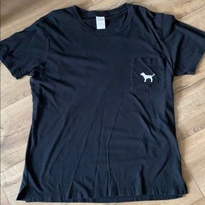 VS PINK BLACK POCKET TEE